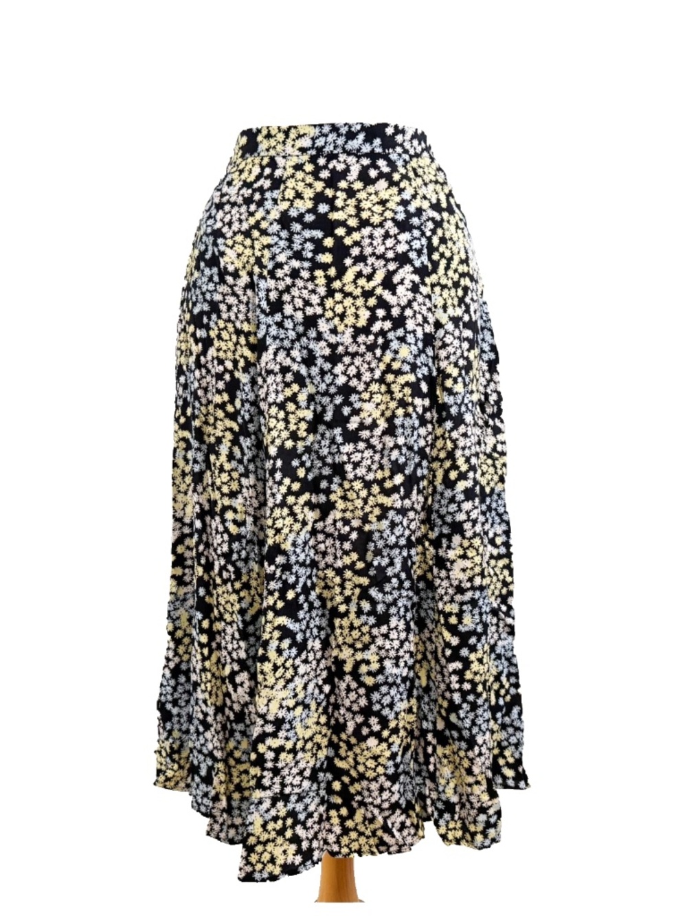 H&M Floral Print Midi Skirt High Waist A-Line Casual/Work/Office/Career Size 8